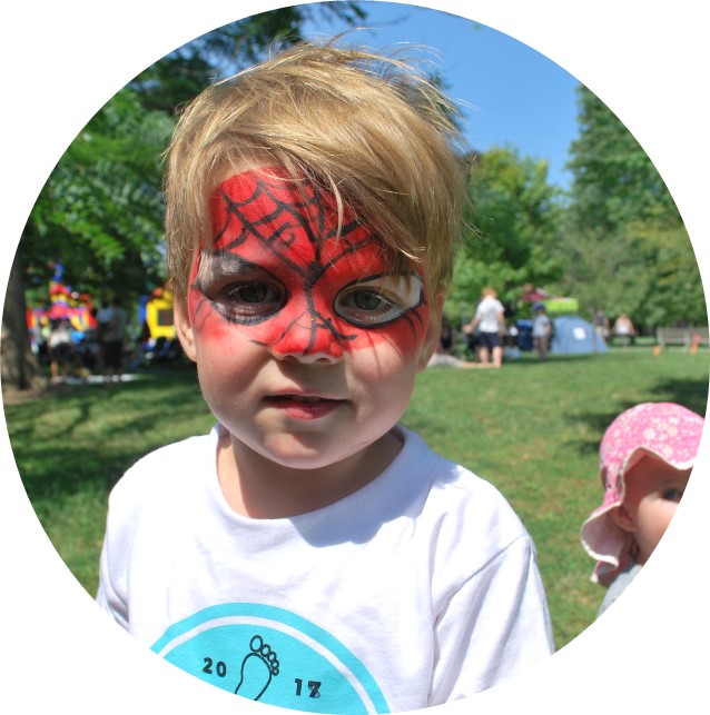 Boy with face paint